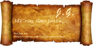 Járay Gabriella névjegykártya