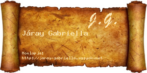 Járay Gabriella névjegykártya